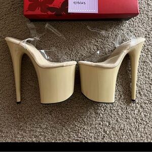 Pleaser Nude Shoes Pole Dance NIB